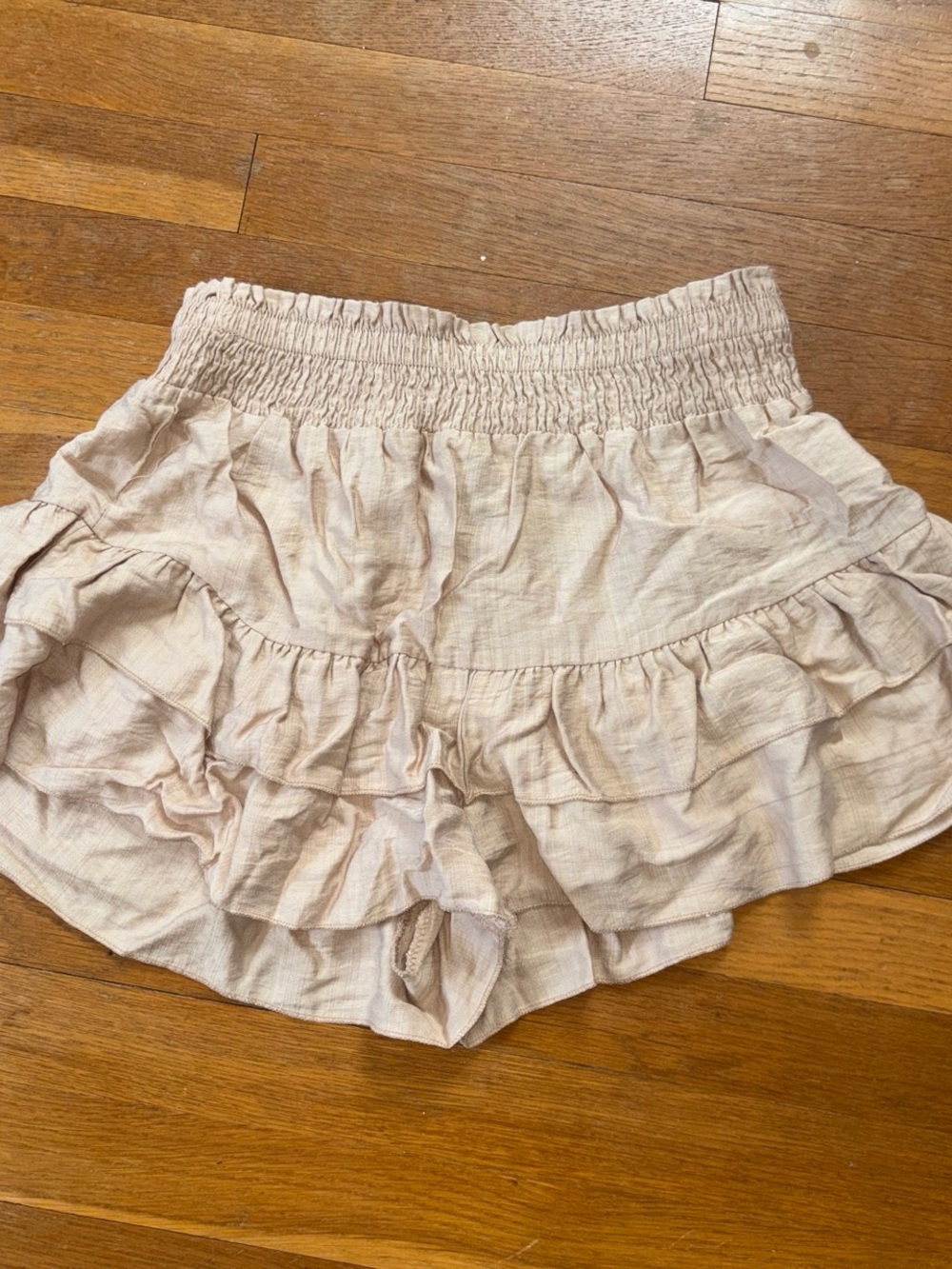 SHEIN Khaki Ruffle Mini Skort